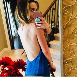 Elizabeth and James Sapphire Silk Dress